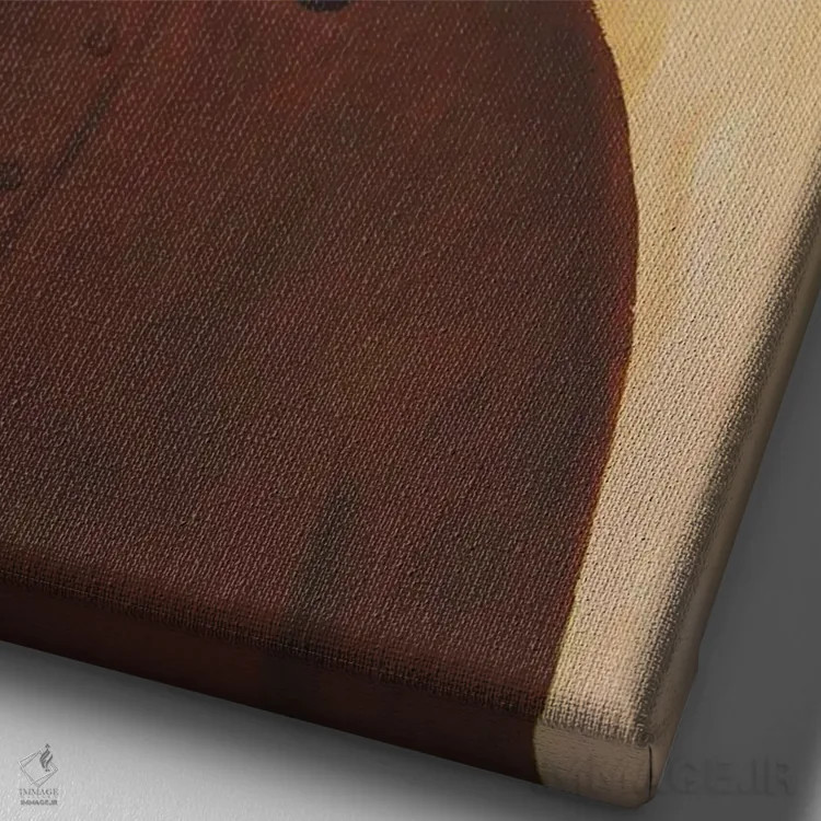 تابلو دکوراتیو بانوی زرافه اثر کوکو د پاریس - نمای نزدیک بافت بوم