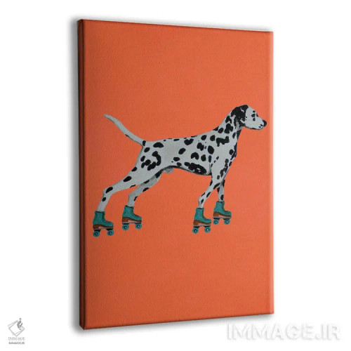 تابلو دکوراتیو دالماتین با کفش اسکیت اثر کوکو د پاریس - نمای پرسپکتیو محصول