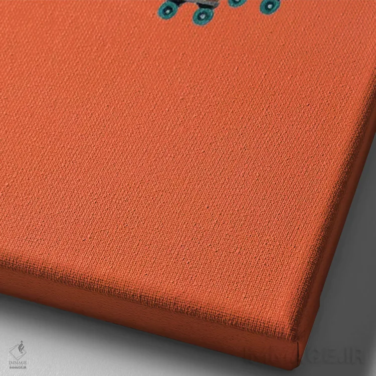 تابلو دکوراتیو دالماتین با کفش اسکیت اثر کوکو د پاریس - نمای نزدیک بافت بوم