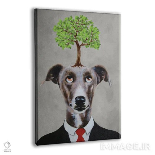 تابلو دکوراتیو گریهاند با درخت اثر کوکو د پاریس - نمای پرسپکتیو محصول