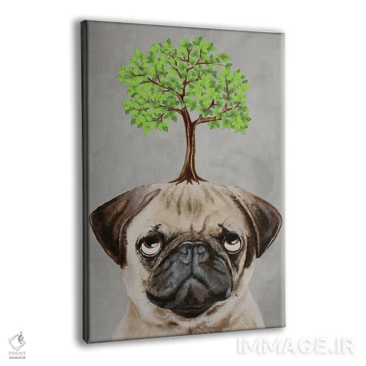 تابلو دکوراتیو پاگ با یک درخت اثر کوکو د پاریس - نمای پرسپکتیو محصول