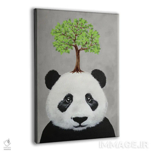 تابلو دکوراتیو پاندا با یک درخت اثر کوکو د پاریس - نمای پرسپکتیو محصول