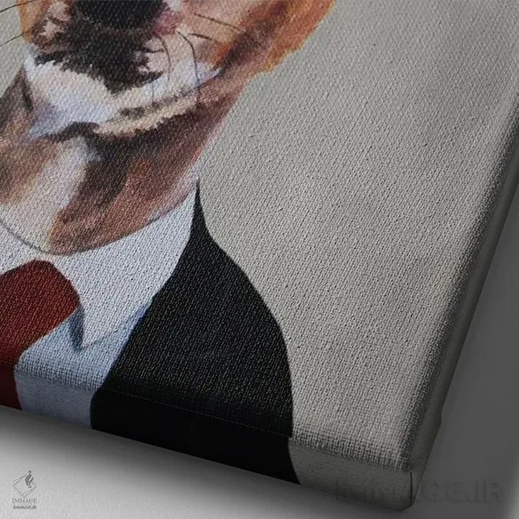 تابلو دکوراتیو چی واوا با درخت اثر کوکو د پاریس - نمای نزدیک بافت بوم