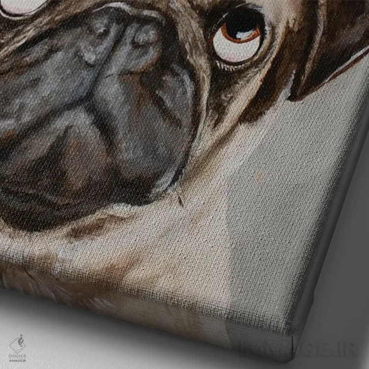 تابلو دکوراتیو پاگ با یک درخت اثر کوکو د پاریس - نمای نزدیک بافت بوم