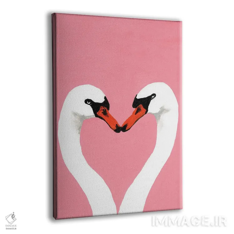 تابلو دکوراتیو عشق قوها اثر کوکو د پاریس - نمای پرسپکتیو محصول