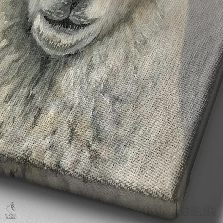 تابلو دکوراتیو گوسفند با یک درخت اثر کوکو د پاریس - نمای نزدیک بافت بوم