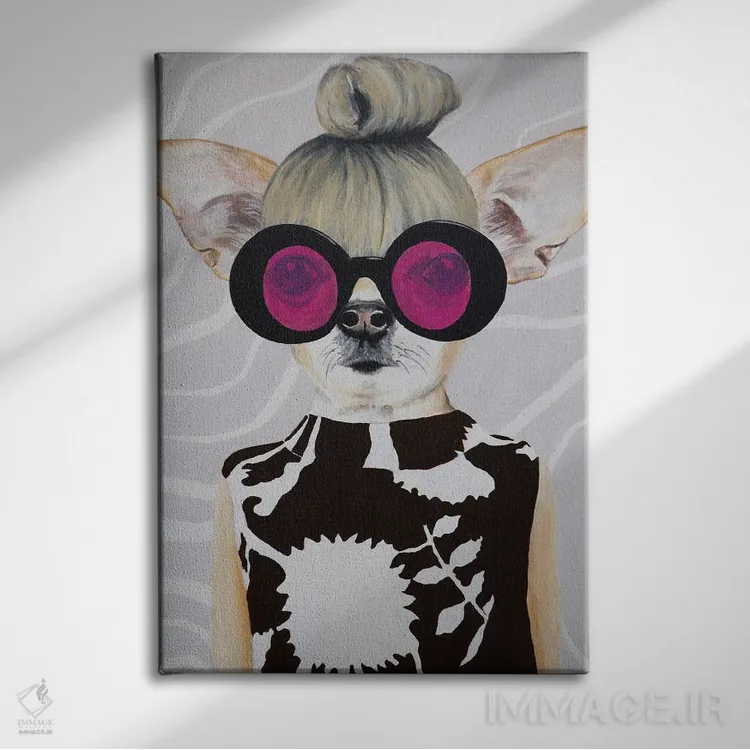 تابلو دکوراتیو چی واوا رترو اثر کوکو د پاریس - نمای روبهرو روی دیوار