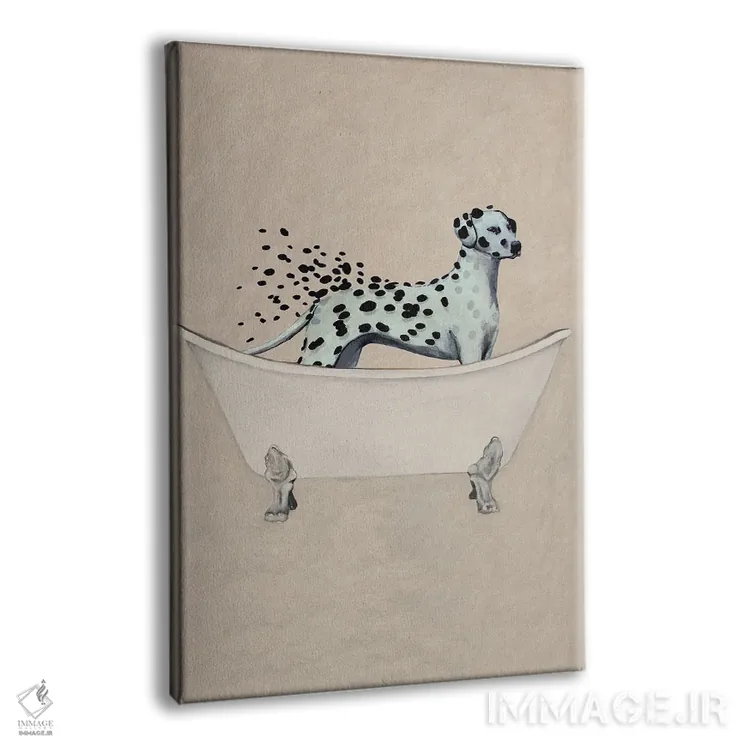 تابلو دکوراتیو دالماتین در وان حمام اثر کوکو د پاریس - نمای پرسپکتیو محصول