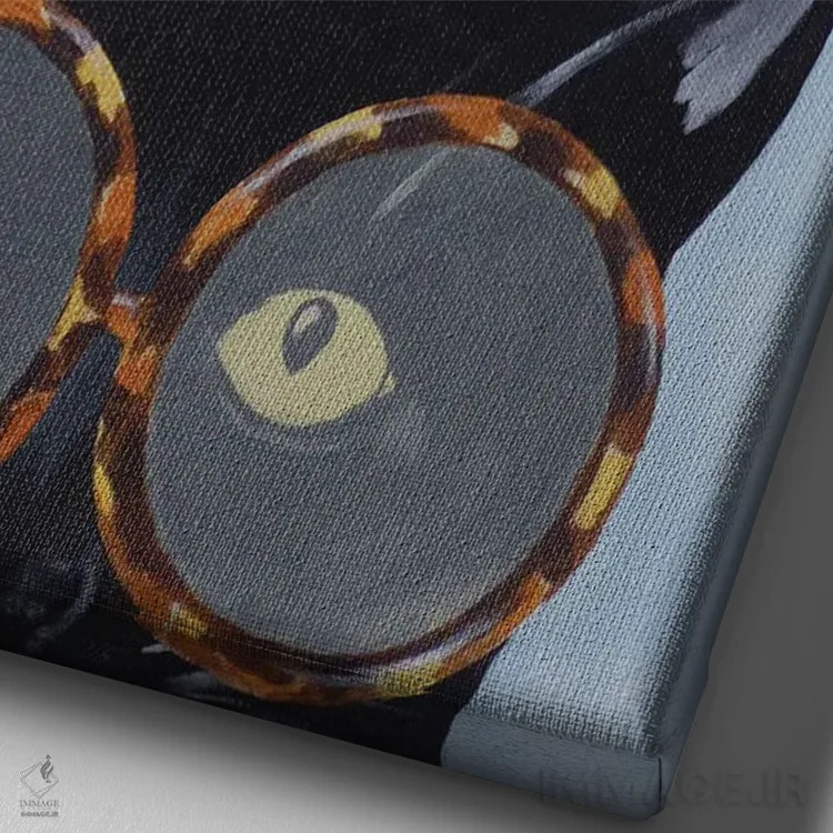 تابلو دکوراتیو سه گربه اثر کوکو د پاریس - نمای نزدیک بافت بوم