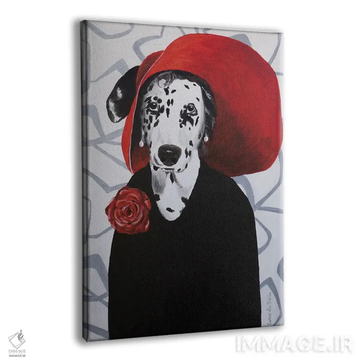 تابلو دکوراتیو دالماتین کلاسیک اثر کوکو د پاریس - نمای پرسپکتیو محصول