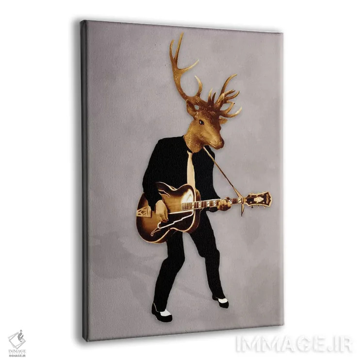 تابلو دکوراتیو گوزن راک زن اثر کوکو د پاریس - نمای پرسپکتیو محصول