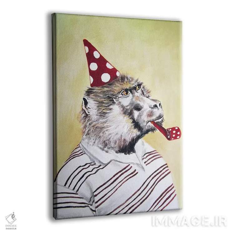 تابلو دکوراتیو گوریل پارتی اثر کوکو د پاریس - نمای پرسپکتیو محصول