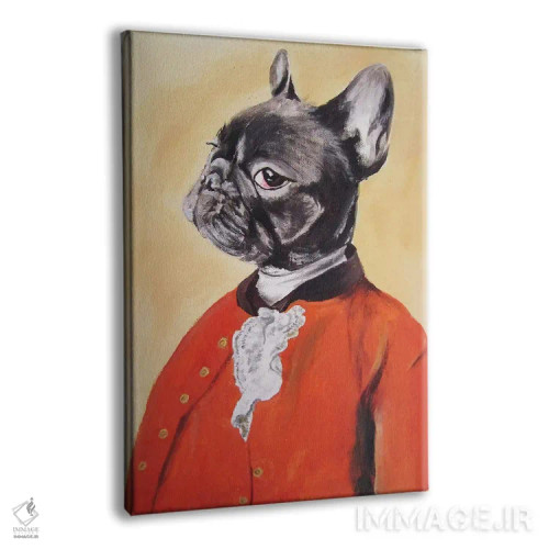 تابلو دکوراتیو سر بولداگ اثر کوکو د پاریس - نمای پرسپکتیو محصول