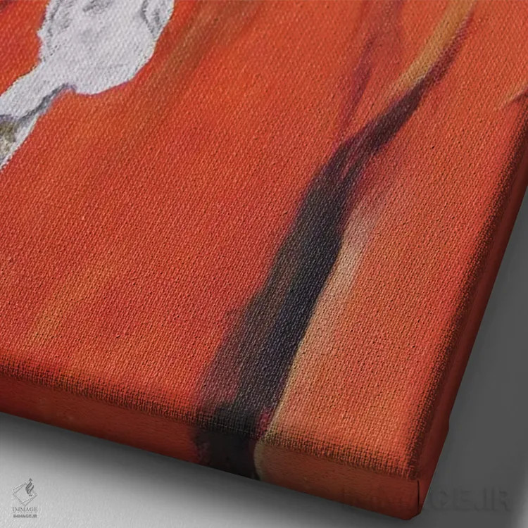 تابلو دکوراتیو سر بولداگ اثر کوکو د پاریس - نمای نزدیک بافت بوم