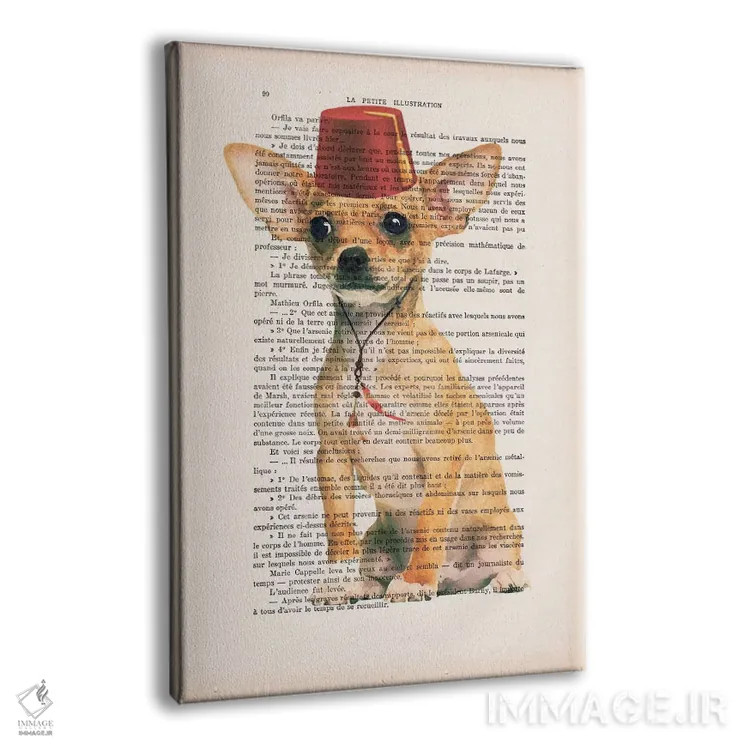 تابلو دکوراتیو چیهوآهوآ با فز اثر کوکو د پاریس - نمای پرسپکتیو محصول