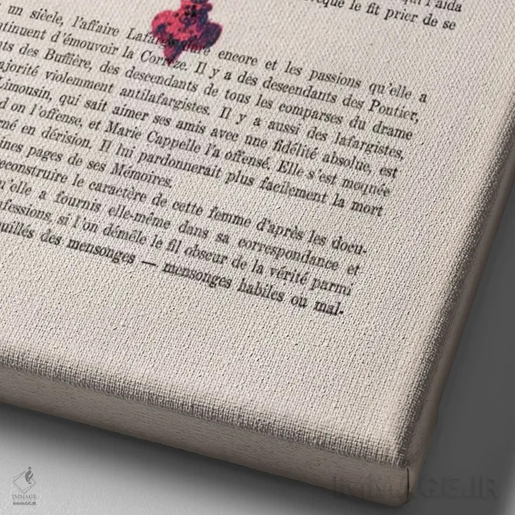 تابلو مدرن لوستر با پرندگان آبی اثر کوکو د پاریس - نمای نزدیک بافت بوم