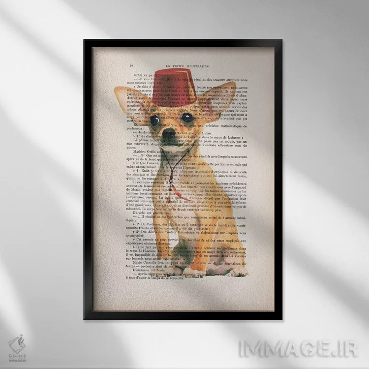 تابلو دکوراتیو چیهوآهوآ با فز اثر کوکو د پاریس - نمای قابدار مشکی