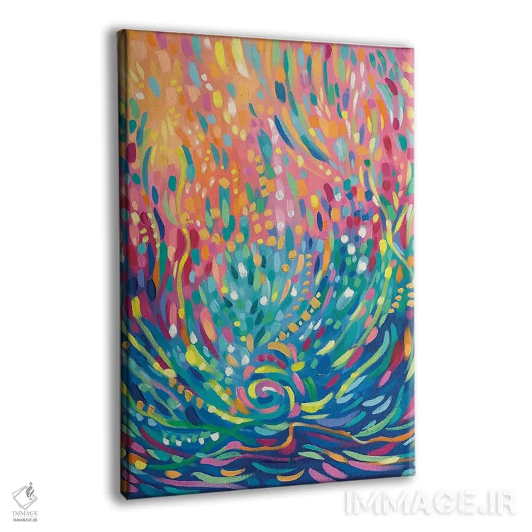 تابلو انتزاعی دراویدهیل اثر سارا کوی - نمای پرسپکتیو محصول