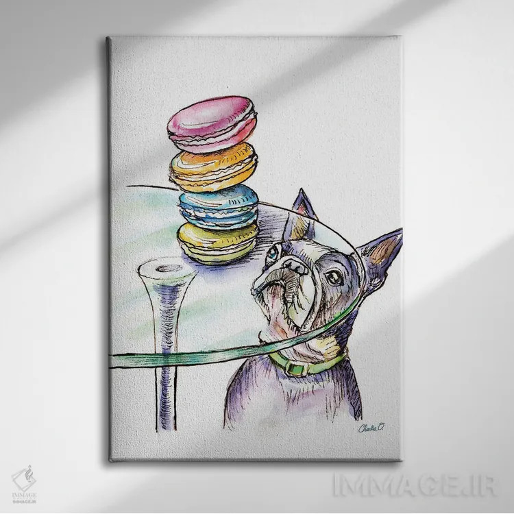 تابلو دکوراتیو اشتیاق برای خوراکی های شیرین اثر چارلی اوشیلدز - نمای روبهرو روی دیوار
