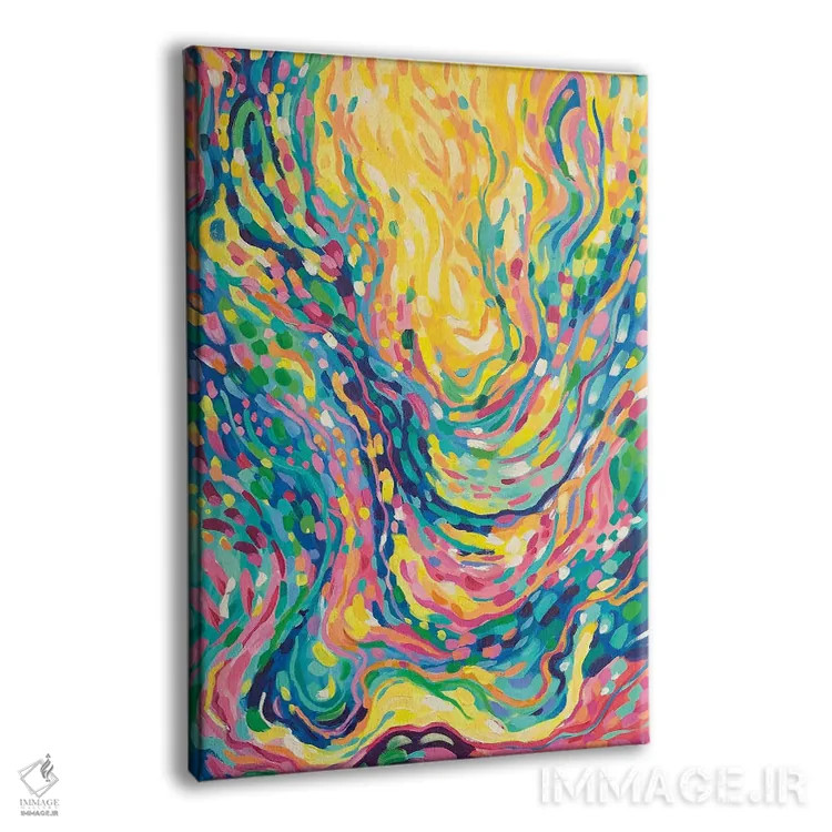 تابلو انتزاعی شاه جنگل اثر سارا کوی - نمای پرسپکتیو محصول