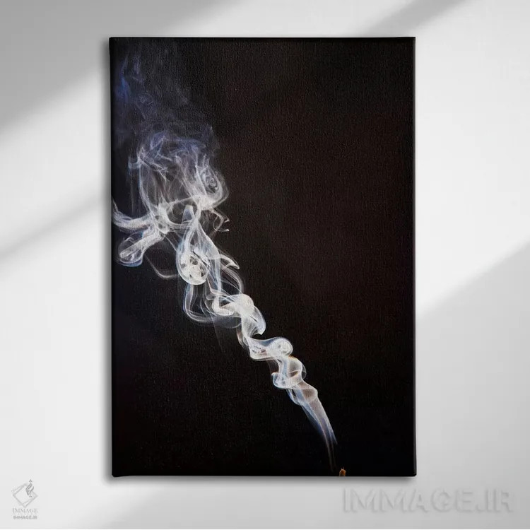 تابلو دکوراتیو دود عود در حال برخاستن، نیوزیلند اثر کالین مونتیث - نمای روبهرو روی دیوار
