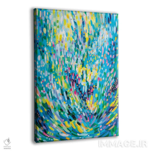 تابلو انتزاعی رویای دوشیزه دریا اثر سارا کوی - نمای پرسپکتیو محصول
