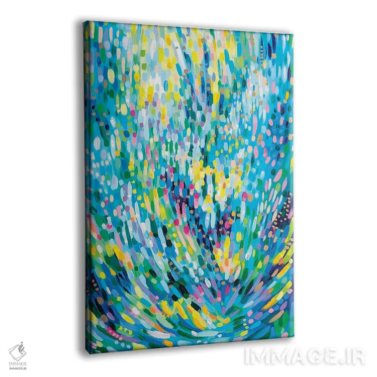 تابلو انتزاعی رویای دوشیزه دریا اثر سارا کوی - نمای پرسپکتیو محصول