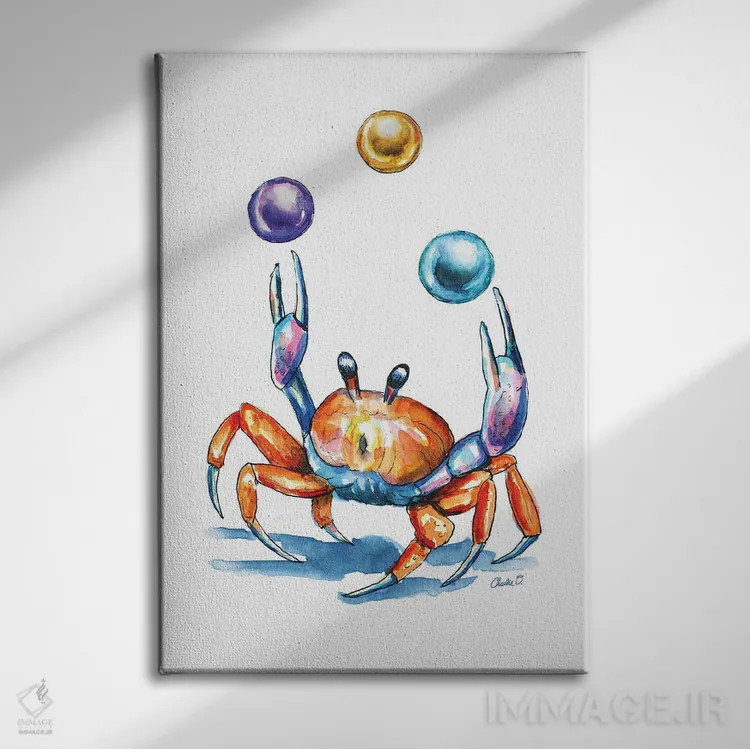 تابلو دکوراتیو بازی با مرواریدها اثر چارلی اوشیلدز - نمای روبهرو روی دیوار