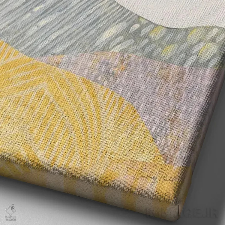 تابلو مدرن آفتاب بوهمی شماره دو اثر کورتنی پرال - نمای نزدیک بافت بوم