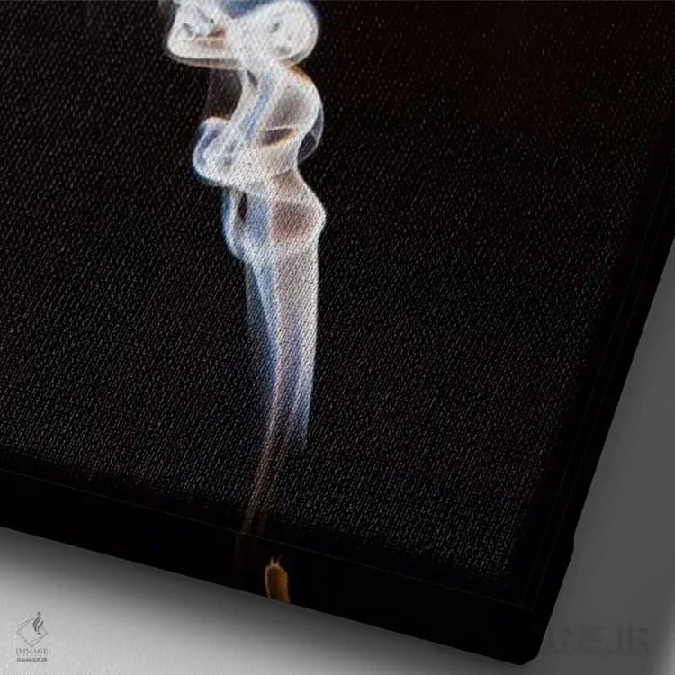 تابلو دکوراتیو دود عود در حال برخاستن، نیوزیلند اثر کالین مونتیث - نمای نزدیک بافت بوم