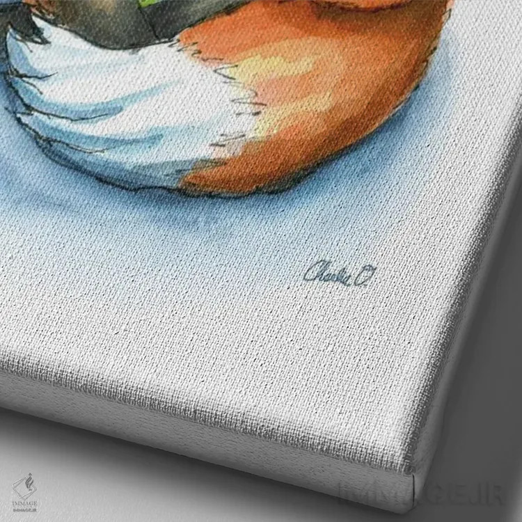 تابلو دکوراتیو این لحظات راحت و گرم اثر چارلی اوشیلدز - نمای نزدیک بافت بوم