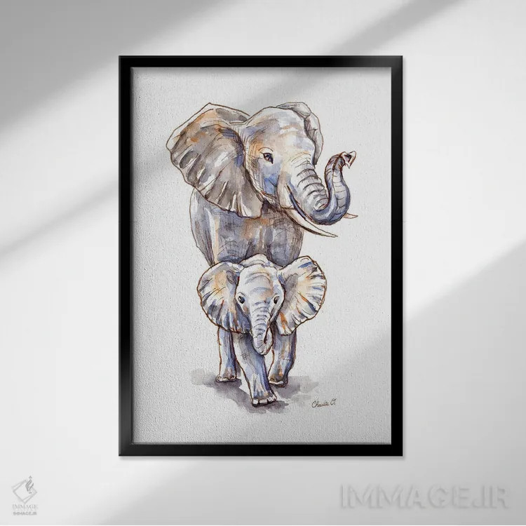 تابلو دکوراتیو قدم های کوچک اثر چارلی اوشیلدز - نمای قابدار مشکی