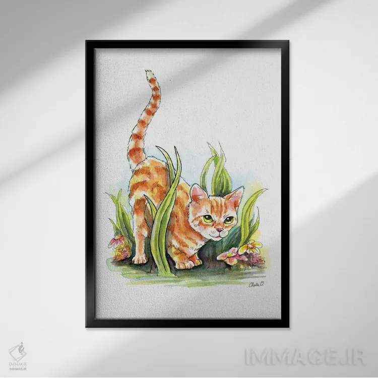 تابلو دکوراتیو آماده برای حمله اثر چارلی اوشیلدز - نمای قابدار مشکی