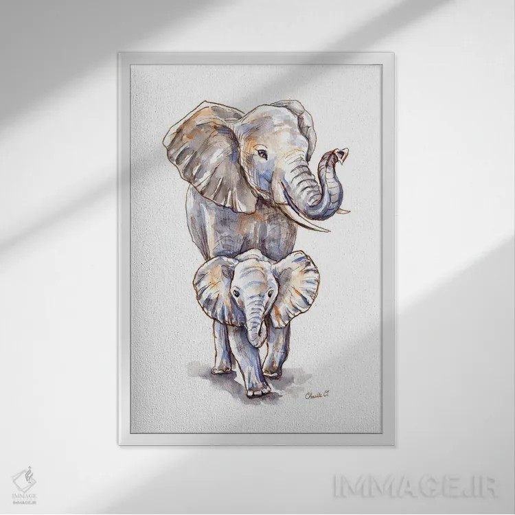 تابلو دکوراتیو قدم های کوچک اثر چارلی اوشیلدز - نمای قابدار سفید