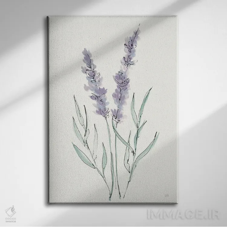 تابلو دکوراتیو اسطوخودوس شماره سه اثر کریس پاشکه - نمای روبهرو روی دیوار