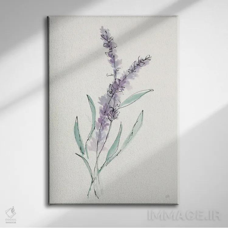 تابلو دکوراتیو اسطوخودوس شماره چهار اثر کریس پاشکه - نمای روبهرو روی دیوار