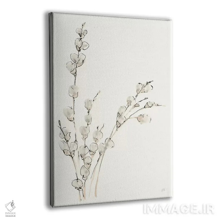 تابلو مدرن شاخه های بید کت کتی شماره پنج اثر کریس پاشکه - نمای پرسپکتیو محصول