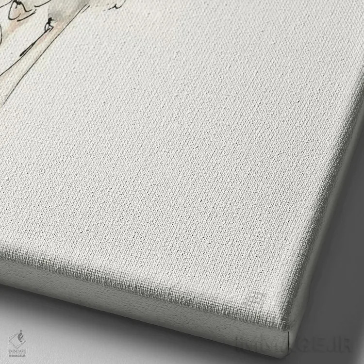 تابلو مدرن شاخه های بید کت کتی شماره پنج اثر کریس پاشکه - نمای نزدیک بافت بوم