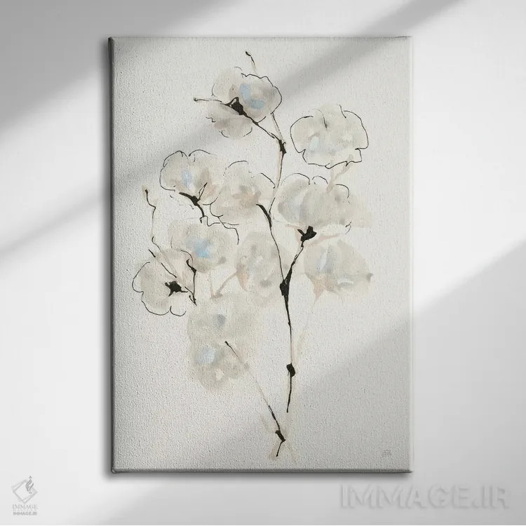 تابلو مدرن پنبه تابستانی شماره چهار اثر کریس پاشکه - نمای روبهرو روی دیوار