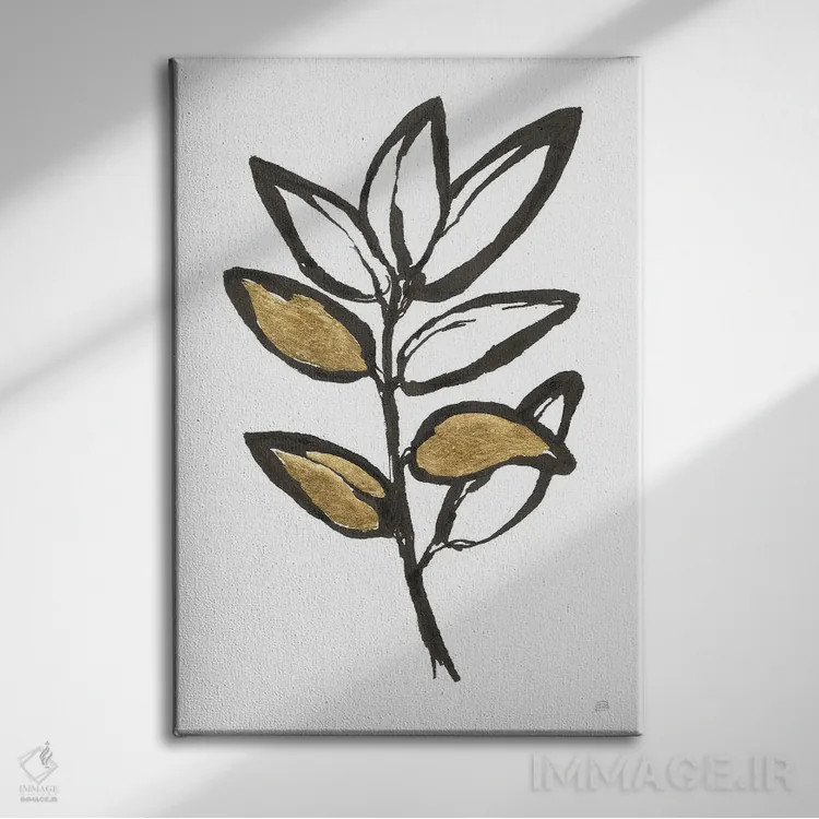 تابلو دکوراتیو برگدار شماره نه اثر کریس پاشکه - نمای روبهرو روی دیوار
