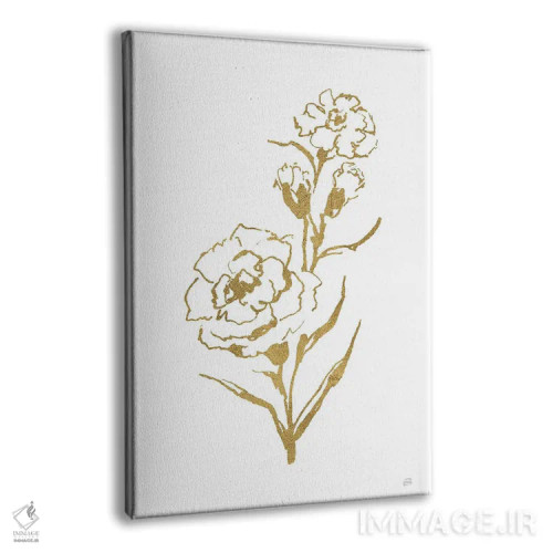 تابلو مینیمال میخک خط طلایی شماره سه اثر کریس پاشکه - نمای پرسپکتیو محصول