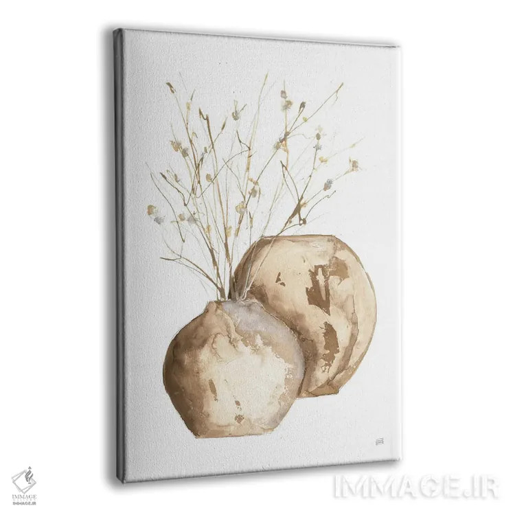 تابلو مینیمال شاخه گلدان اثر کریس پاشکه - نمای پرسپکتیو محصول