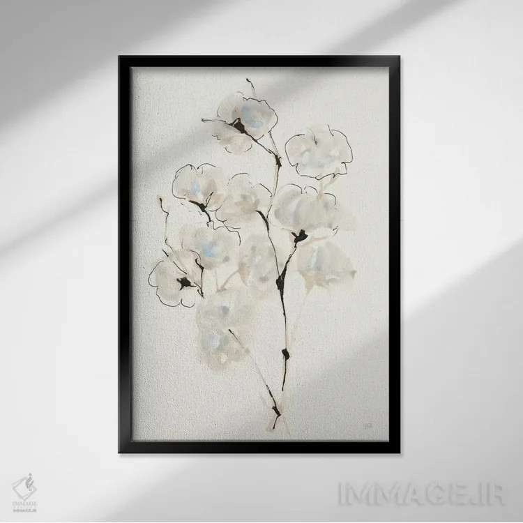 تابلو مدرن پنبه تابستانی شماره چهار اثر کریس پاشکه - نمای قابدار مشکی