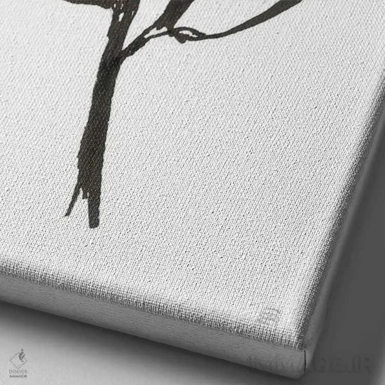 تابلو دکوراتیو برگدار شماره نه اثر کریس پاشکه - نمای نزدیک بافت بوم