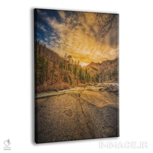 تابلو دکوراتیو درخشش دره طلایی اثر کریستوفر توماس - نمای پرسپکتیو محصول