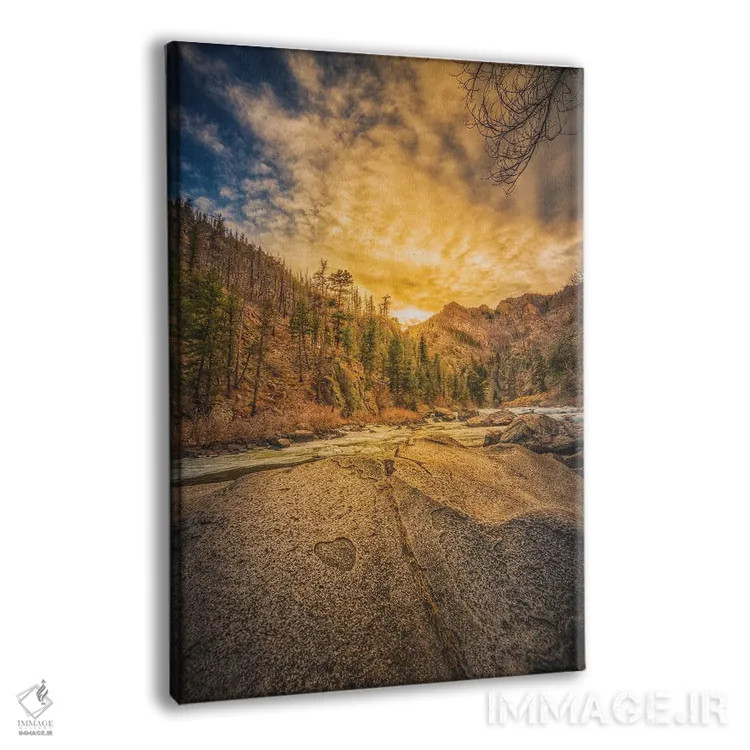 تابلو دکوراتیو درخشش دره طلایی اثر کریستوفر توماس - نمای پرسپکتیو محصول