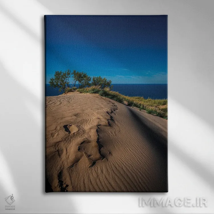 تابلو دکوراتیو تپه های شنی خرس خفته اثر کریستوفر توماس - نمای روبهرو روی دیوار