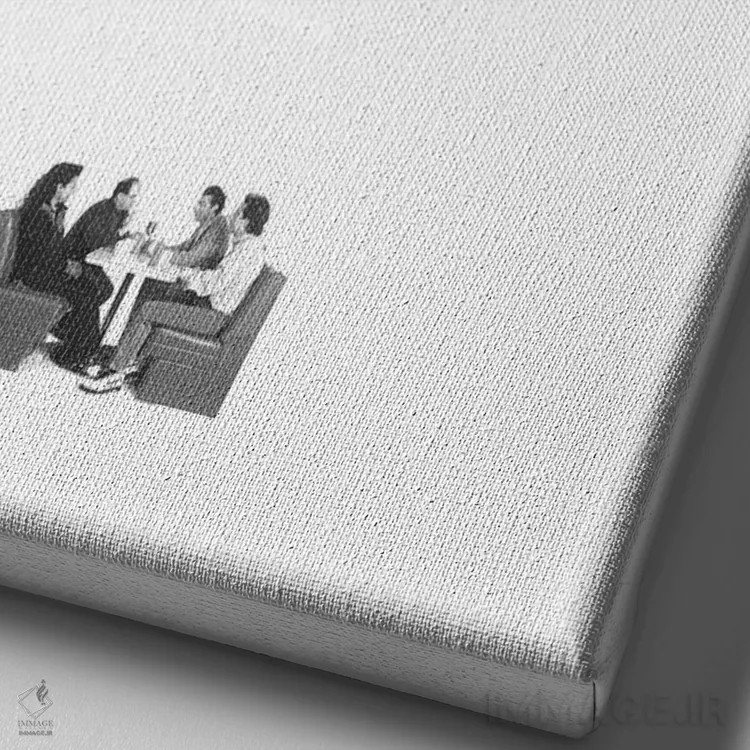 تابلو دکوراتیو ساینفلد اثر کانسپسیون استودیوز - نمای نزدیک بافت بوم