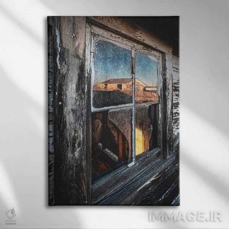 تابلو دکوراتیو بافت های روستایی اثر کریستوفر توماس - نمای روبهرو روی دیوار