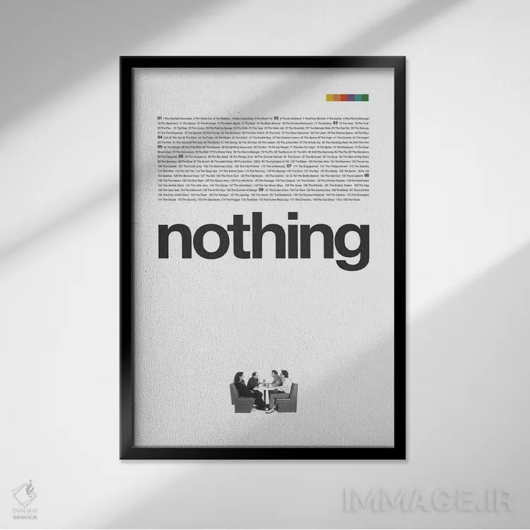 تابلو دکوراتیو ساینفلد اثر کانسپسیون استودیوز - نمای قابدار مشکی